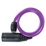 Oxford OF03 Bumper Cable Lock Motorcycle Bicycle 6mm x 600mm Purple