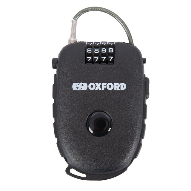 Oxford LK100 Retra Cable Motorcycle Motorbike Helmet Lid Lock Black 62 cm