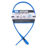 Oxford LK152 Combi Zip Lock 470mm Adjustable Length Combination Zip-Tie Cable Blue