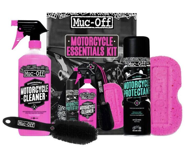 Muc-Off Motorcycle Essentials Kit Cleaning Motorbike 5 Piece Care Kit