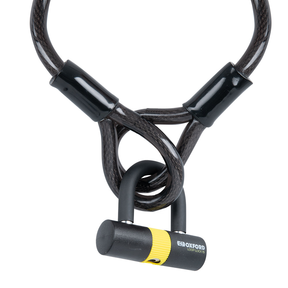 Oxford LK221 Loop Lock15 Motorcycle  Cable Lock Shackle 15mm x 2.0m