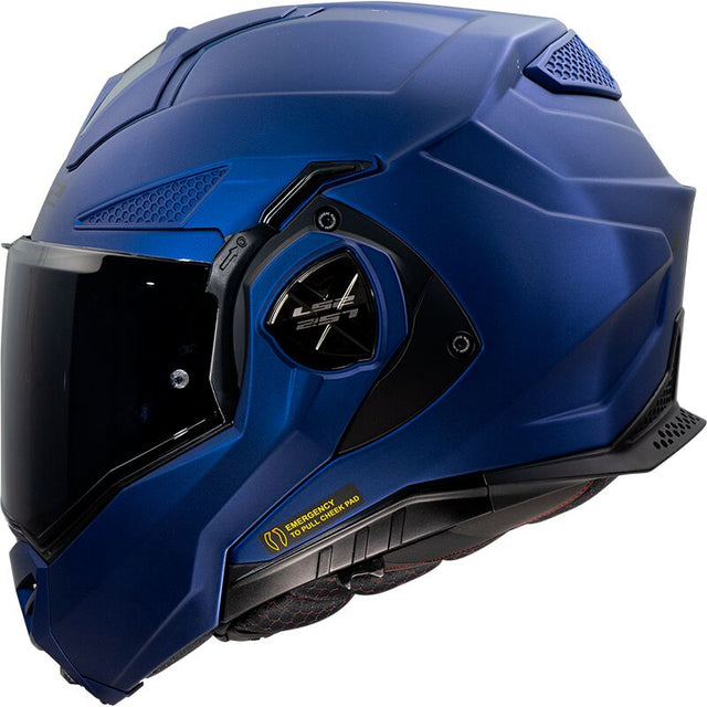 LS2 FF901 ADVANT X Solid Matt Navy Blue 180° Modular Motorcycle Helmet 