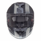 MT Rapide Overtake Matt Black White Motorcycle Helmet