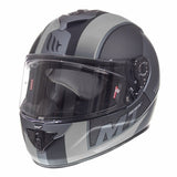 MT Rapide Overtake Matt Black White Motorcycle Helmet