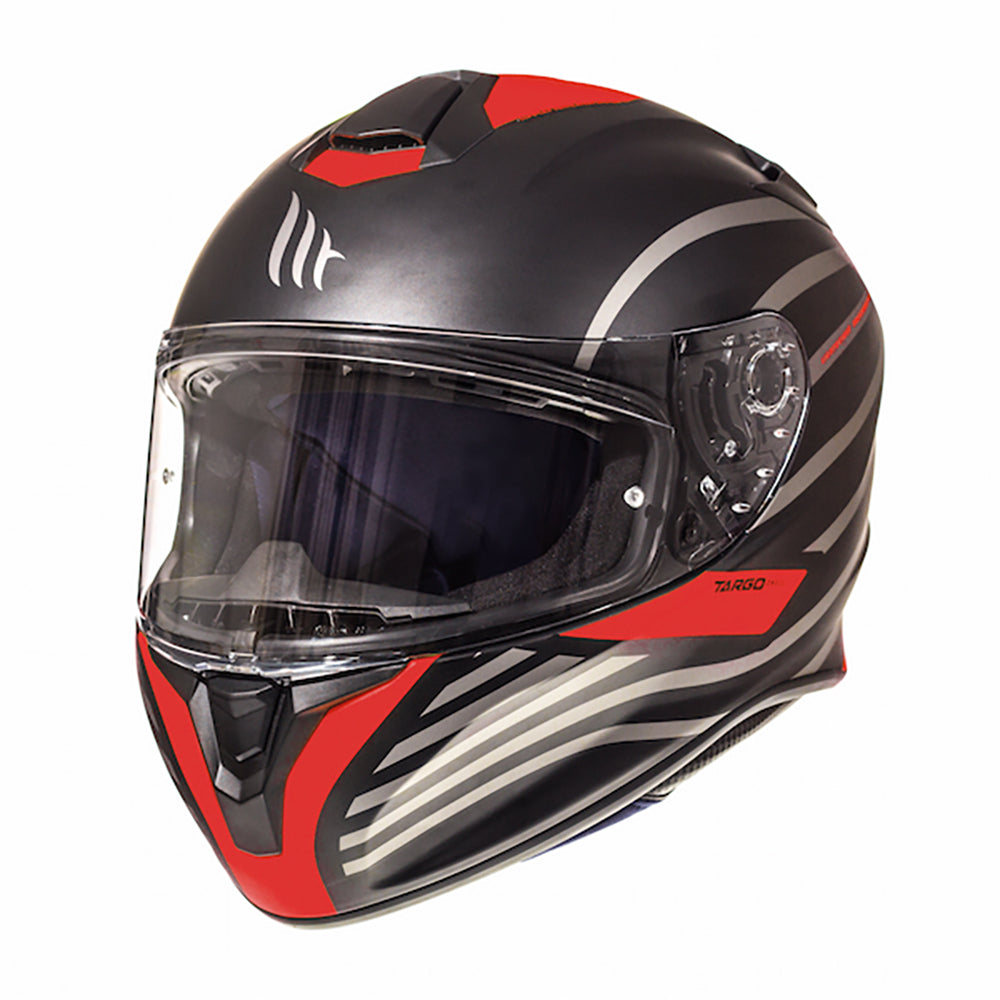 MT Targo Doppler Matt Black & Red Motorcycle Helmet