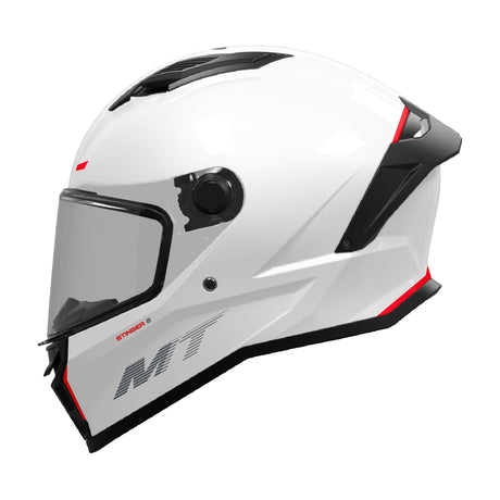 MT Stinger 2 A0 Gloss White Motorcycle Helmet