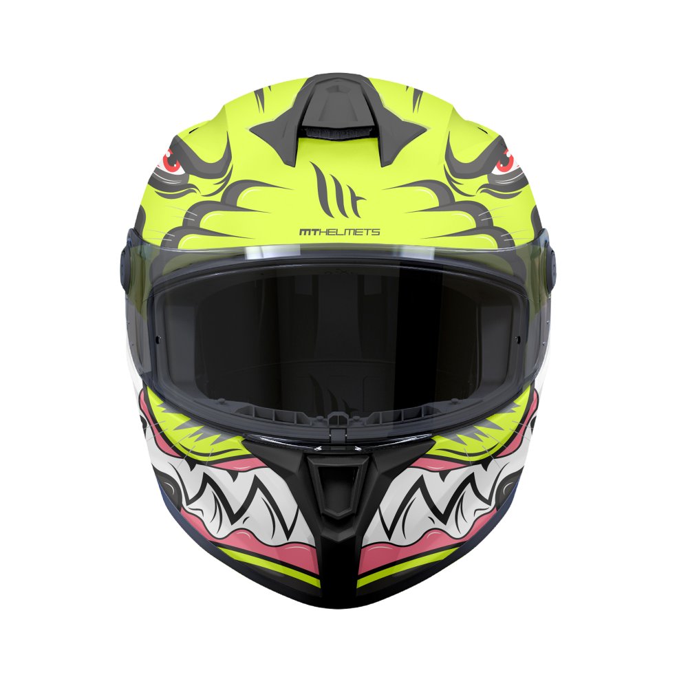 MT Targo S Toby C3 Matt Fluo Yellow Motorcycle Helmet