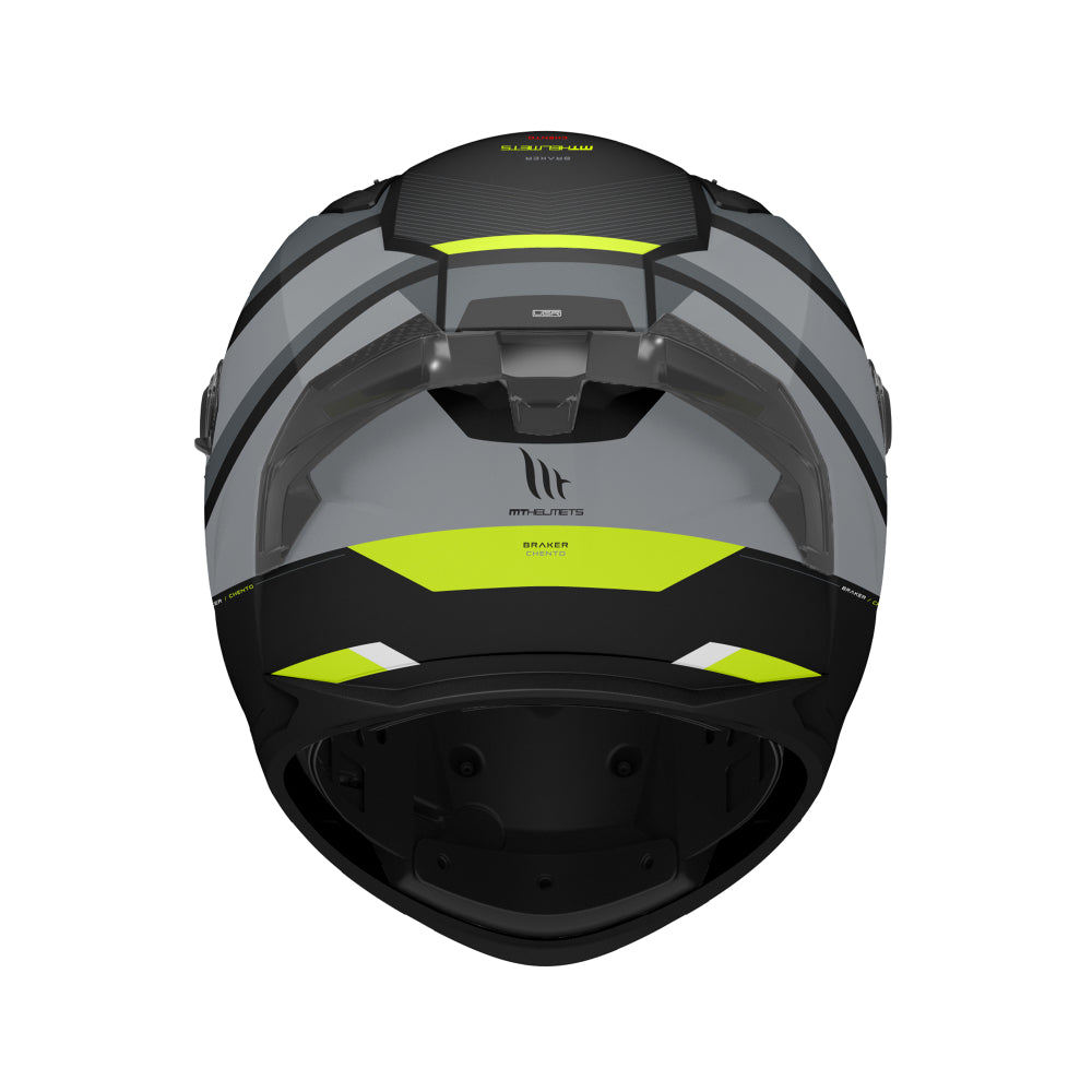 MT Braker SV Chento B3 Matt Black Fluo Yellow Motorcycle Helmet