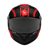 MT Braker SV Inox A5 Matt Black Red Motorcycle Helmet