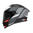 MT Braker SV Chento B0 Matt Black White Motorcycle Helmet Grey