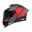 MT Braker SV Chento B5 Matt Black Red Motorcycle Helmet Grey