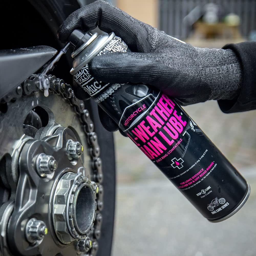 Muc-Off 637 Motorcycle All Weather Chain Lube Motorbike Spray Lubricant 400ml