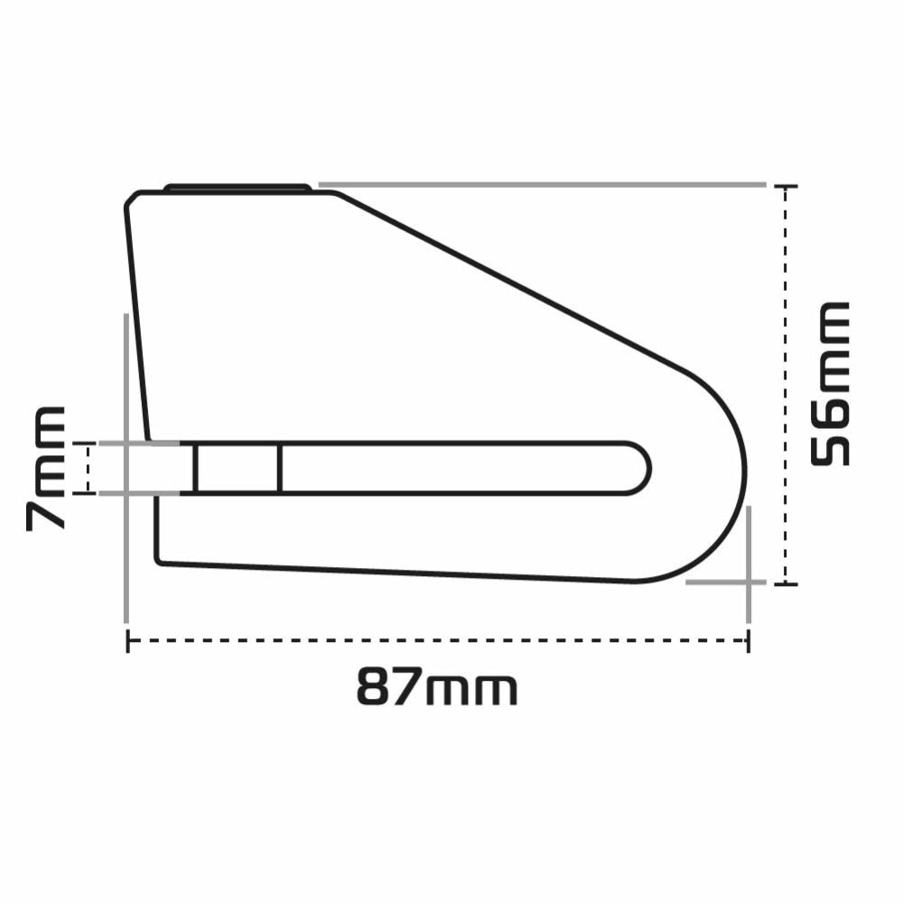 Oxford Alpha XD14 Motorcycle Disc Lock 14mm Pin Black Yellow