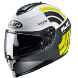 HJC C70 Curves MC4HSF Yellow Motorcycle Helmet