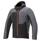 Alpinestars Stratos V2 Techshell Drystar Jacket Hooded Waterproof Black Asphalt Red