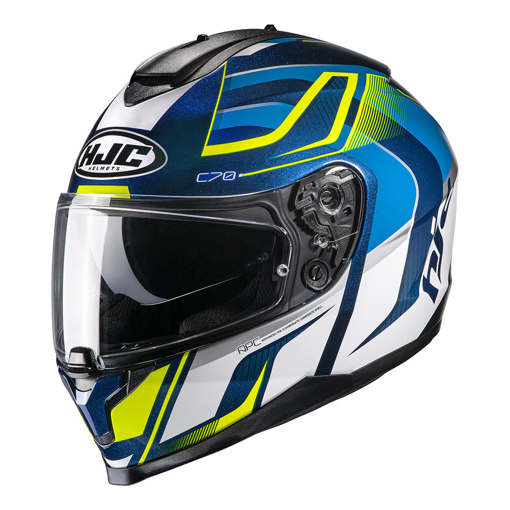 HJC C70 Lantic MC3H Yellow Motorcycle Helmet