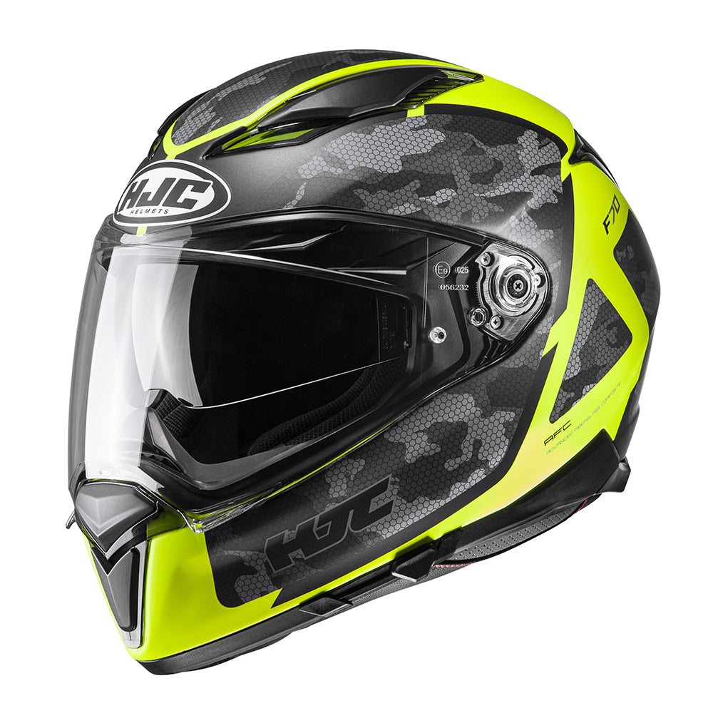 HJC F70 Katra MC3HSF Yellow Motorcycle Helmet