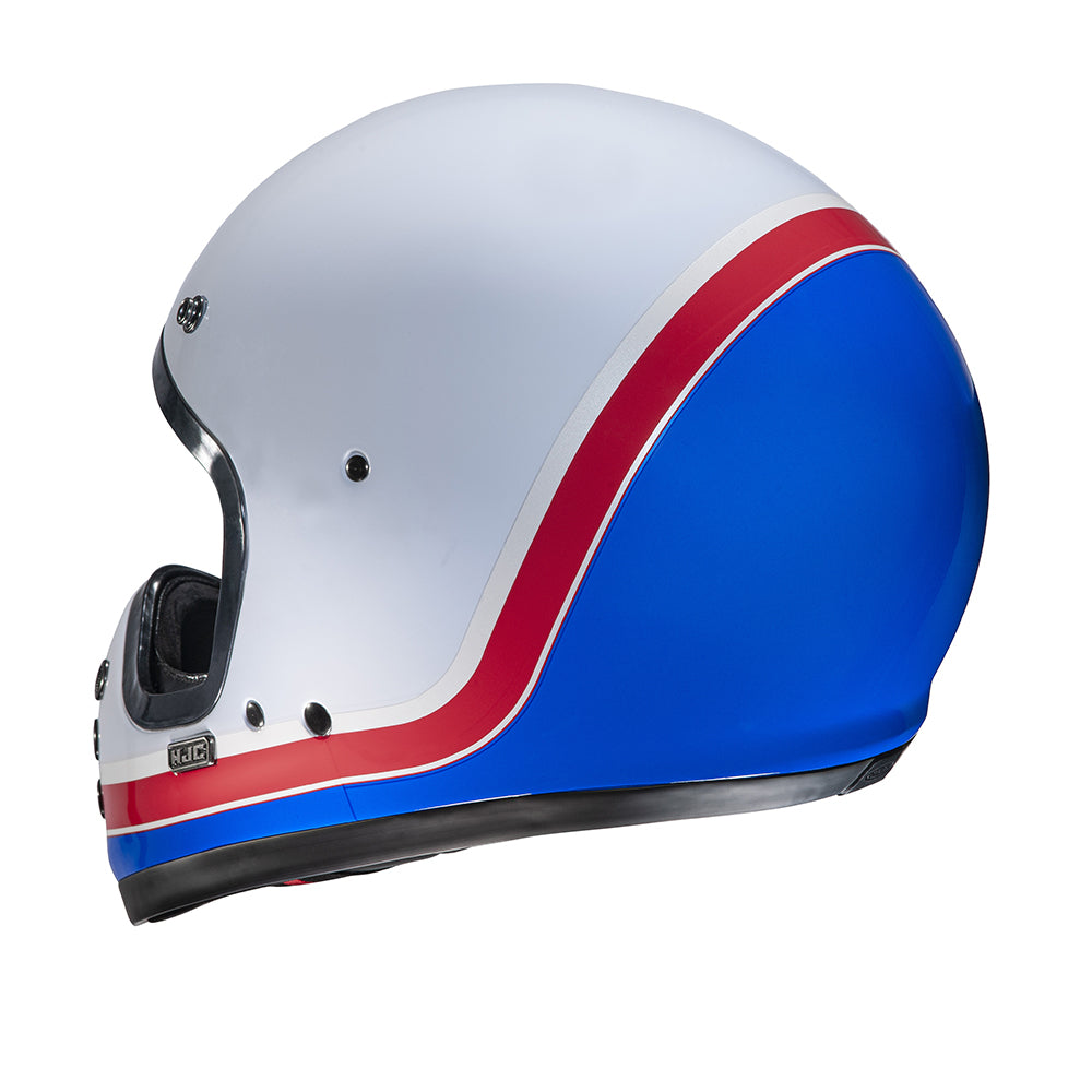 HJC V60 Scoby MC21 White Red Blue Motorcycle Helmet