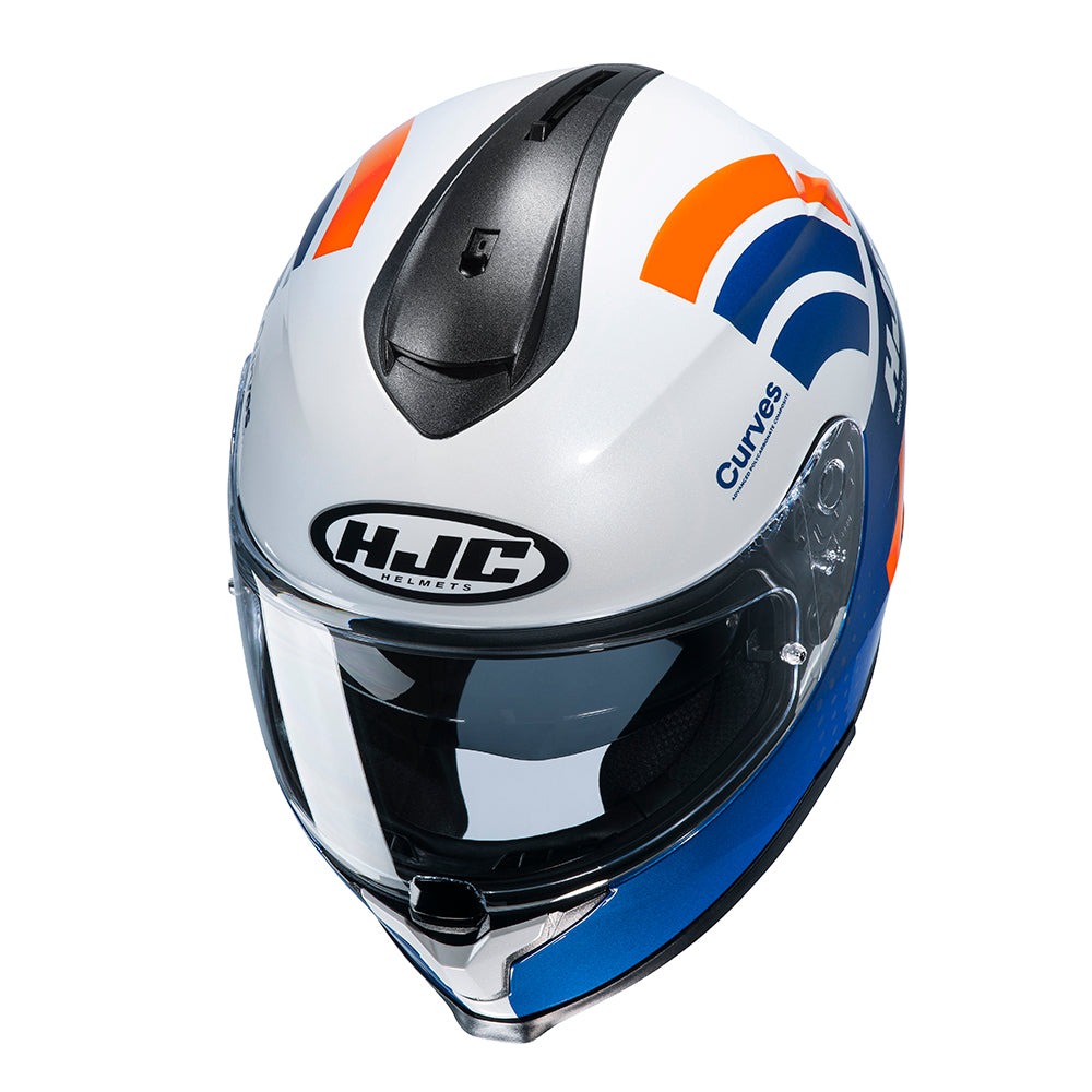 HJC C70 Curves MC4HSF Yellow Motorcycle Helmet