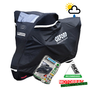 NORTON Upto 750cc Oxford Stormex CV331 Waterproof Motorbike Black Cover