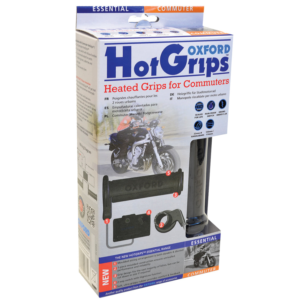 Sinnis Upto 750Cc Oxford OF771 Motorcycle Motorbike Hotgrips Essential Commuter Heated Handlebar Grips